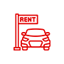 car rental and tempo service icon